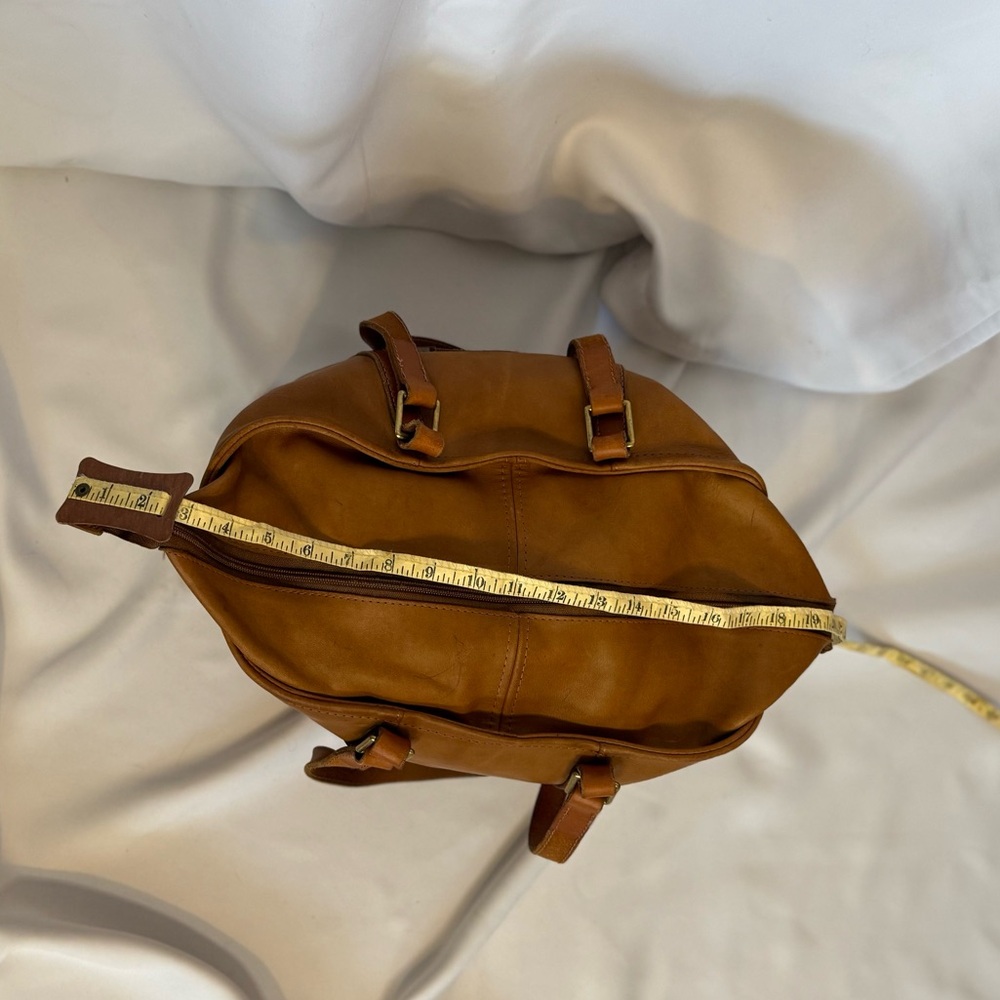 C&C California Large Tan Brown Leather Tote Bag - Picture 3 of 15